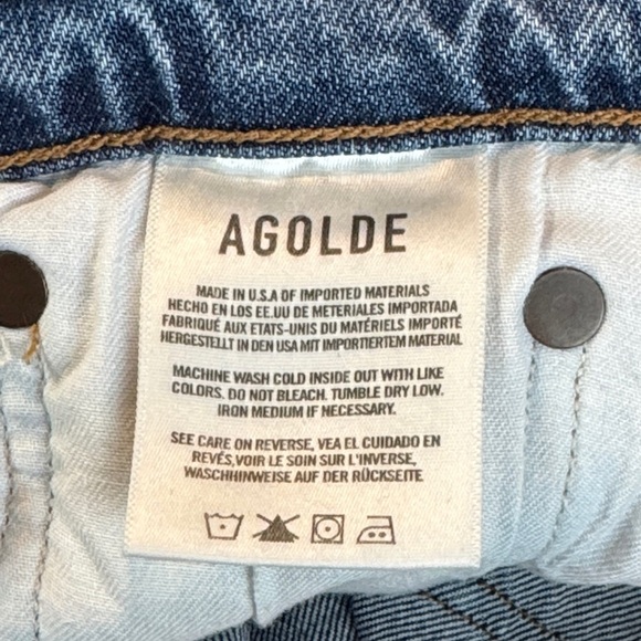Agolde Toni mid rise style a133-1255 Dark Blue Jeans - Picture 7 of 12